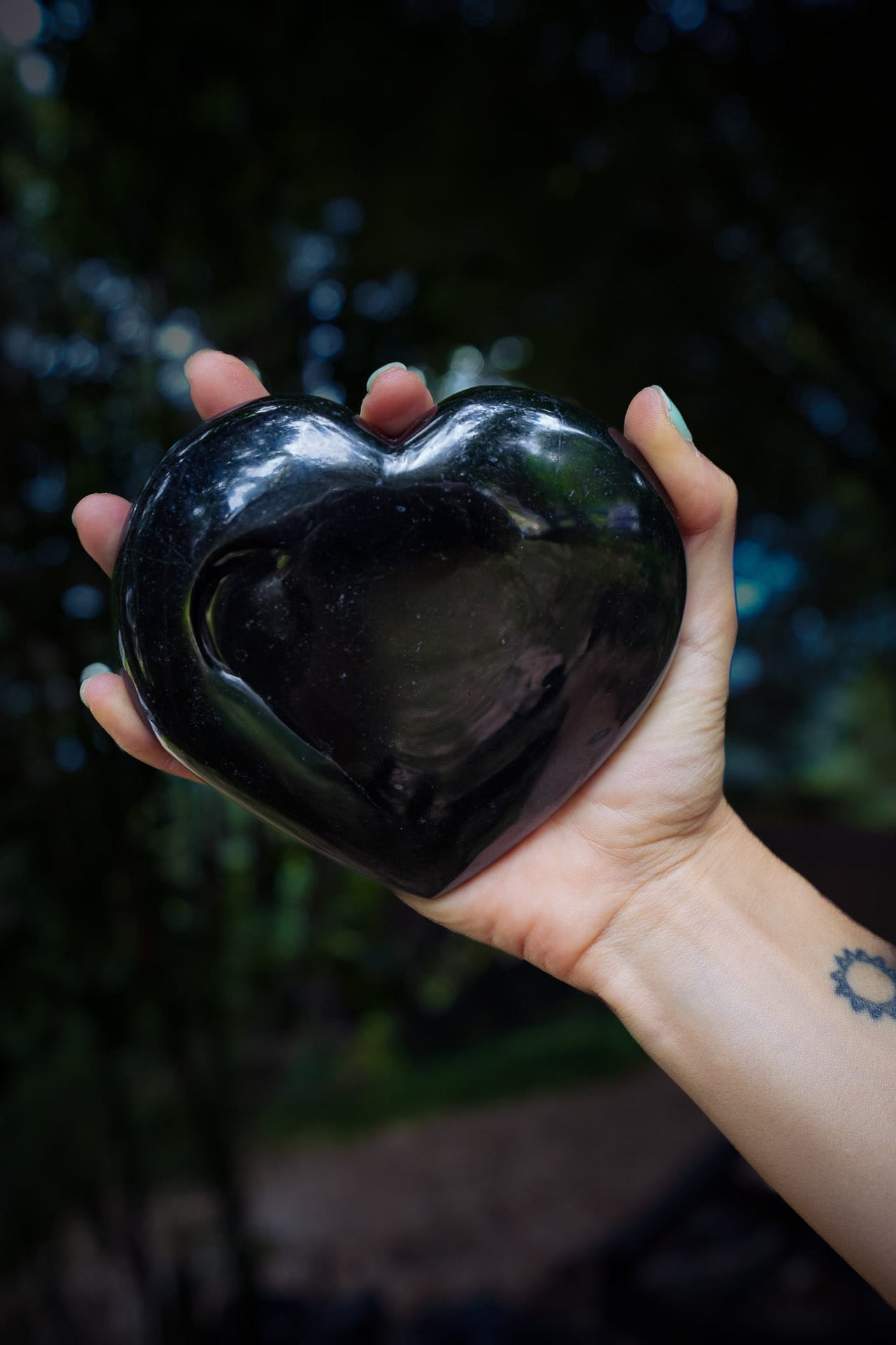 Black Tourmaline Heart