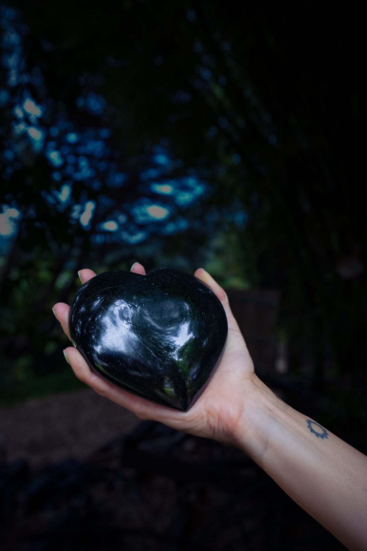 Black Tourmaline Heart