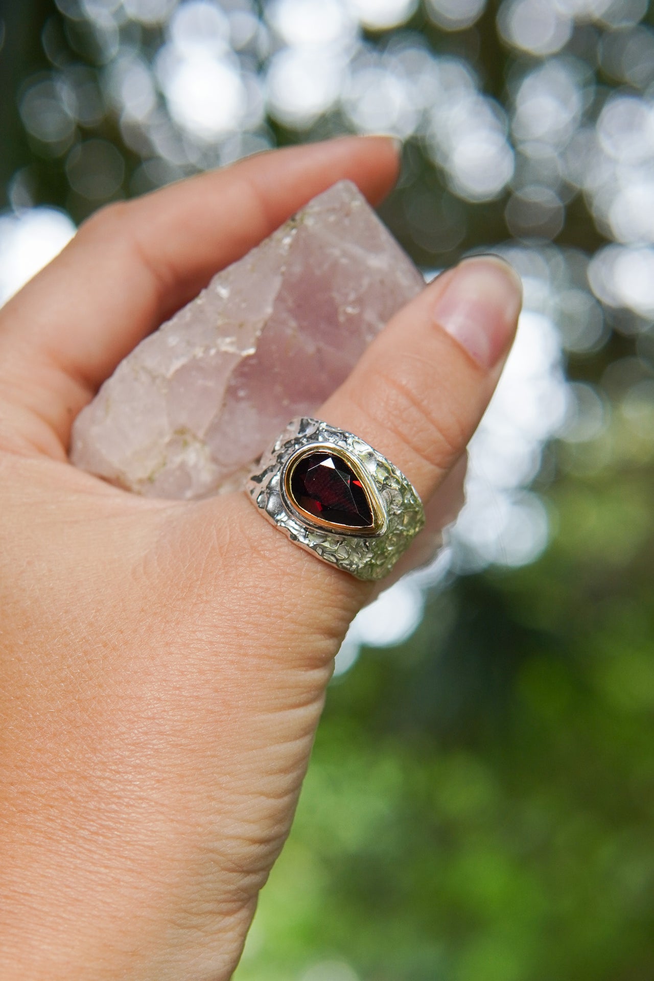 Garnet Prosperity Ring