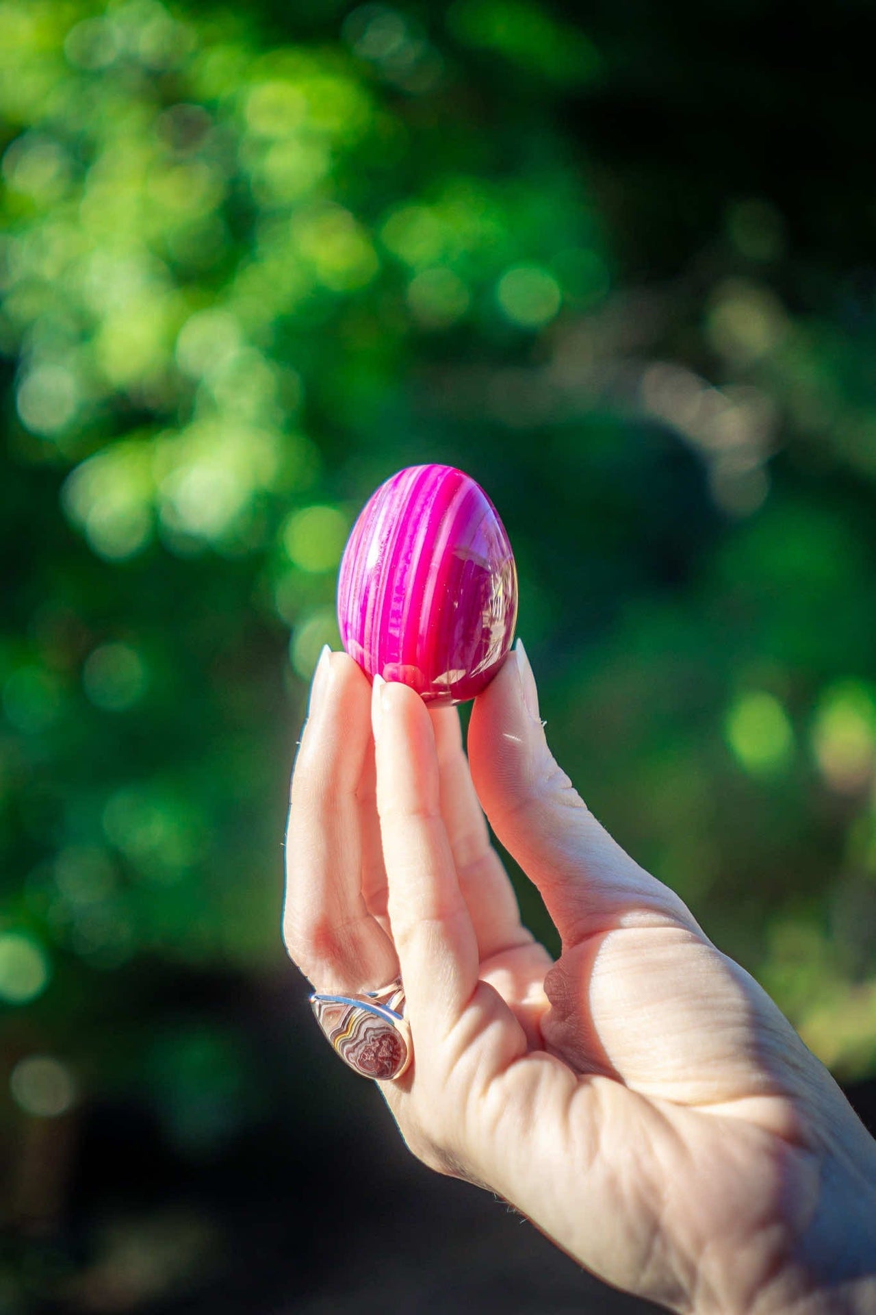 Pink Agate Egg
