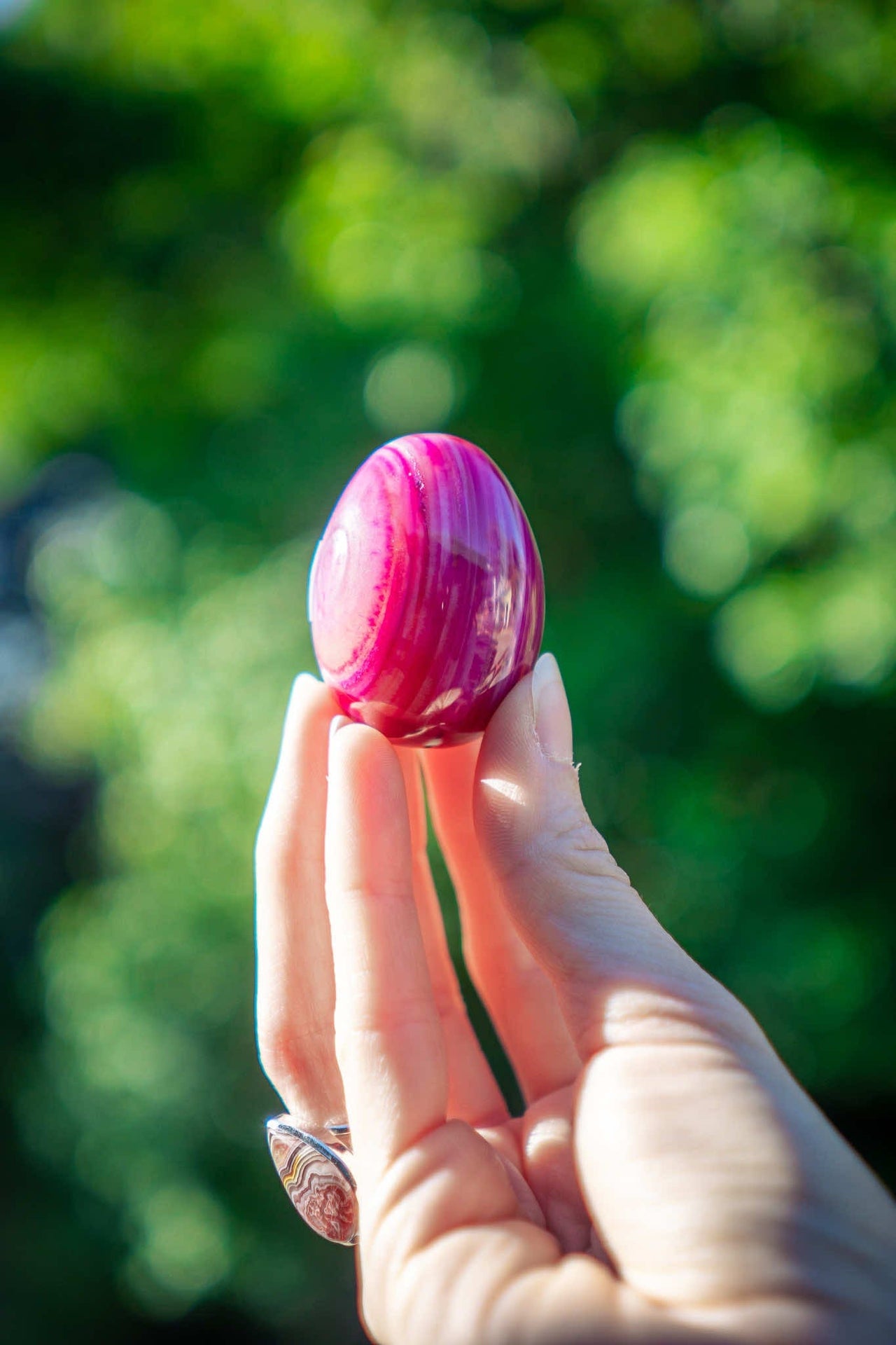 Pink Agate Egg