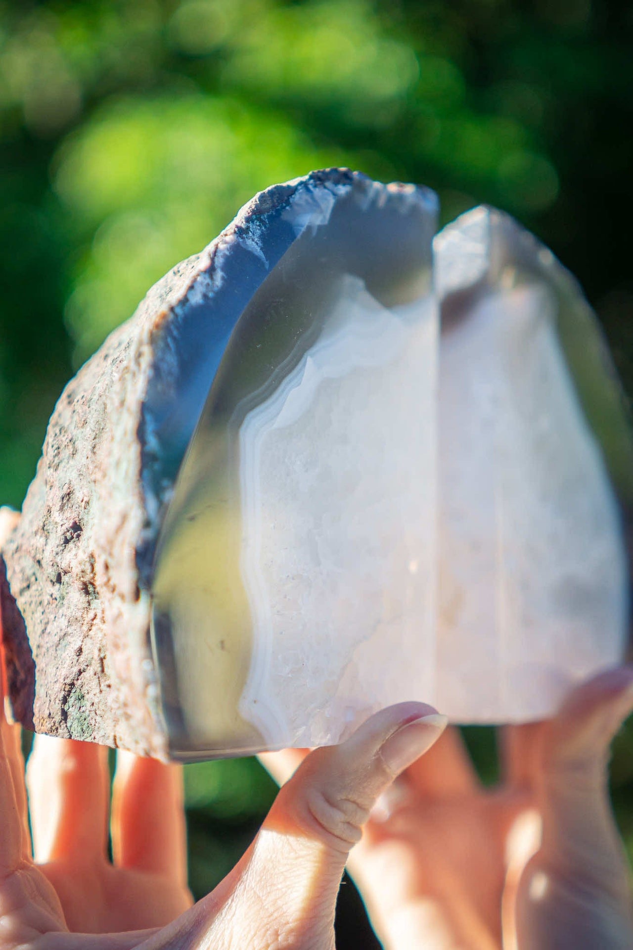 Blue Lace Agate Bookends