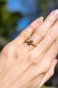 Thumbnail for Emerald and Cubic Zirconia Ring