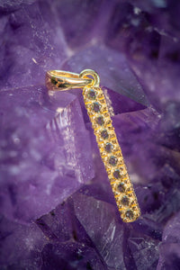 Thumbnail for Gold Plated Moldavite Bar Pendant