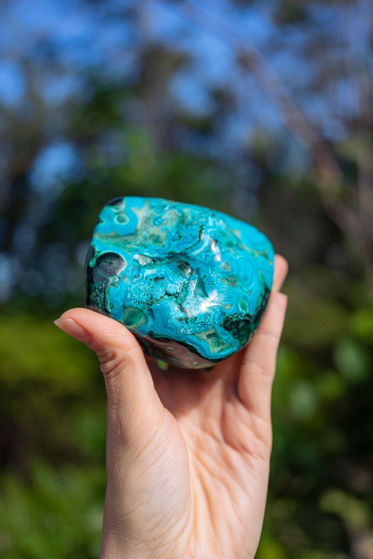Malachite and Chrysocolla Freeform