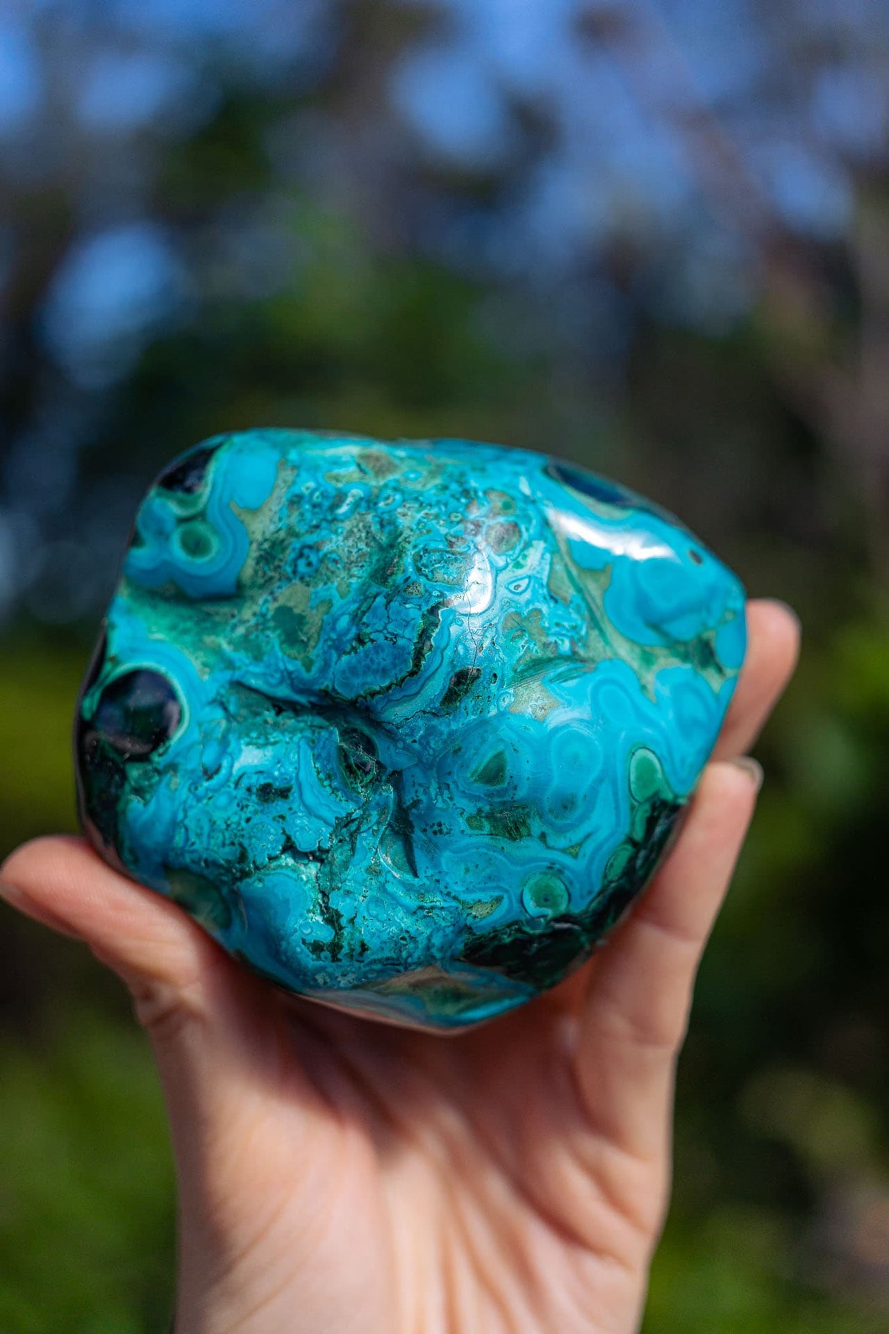 Malachite and Chrysocolla Freeform