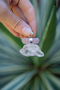 Thumbnail for Rose Quartz and Clear Quartz Pendant