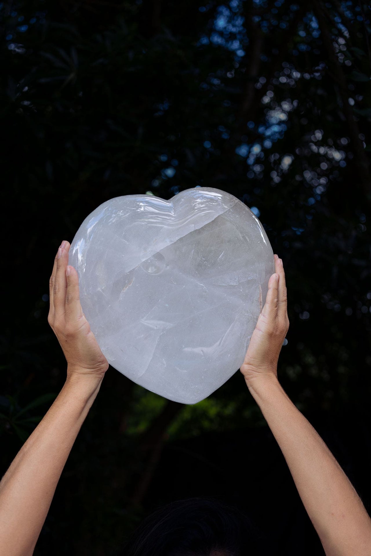 Large Clear Quartz Heart