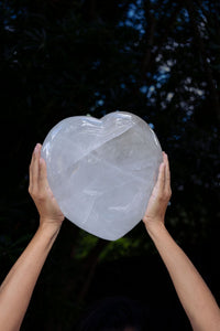 Thumbnail for Large Clear Quartz Heart