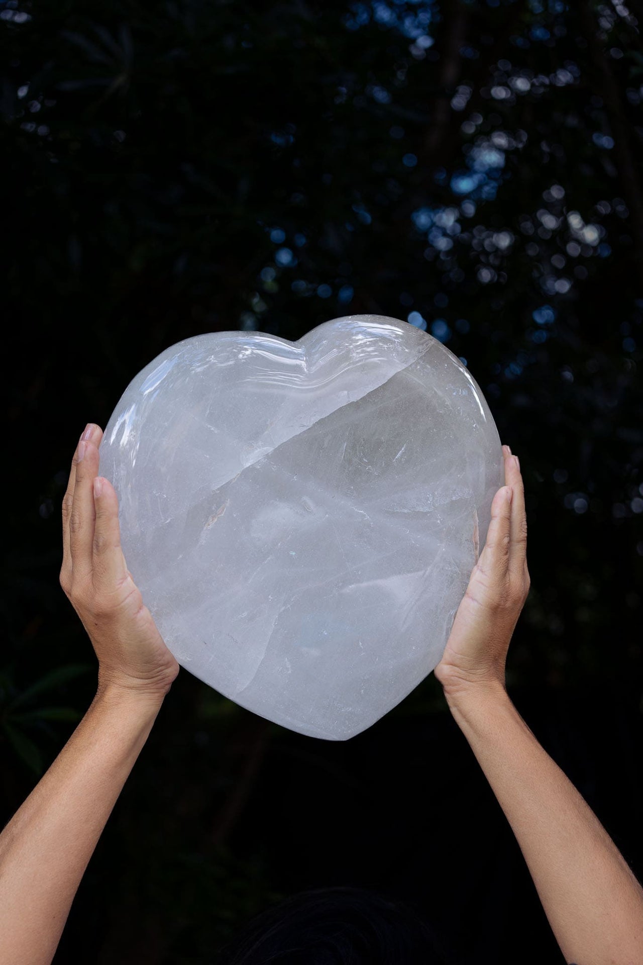 Large Clear Quartz Heart