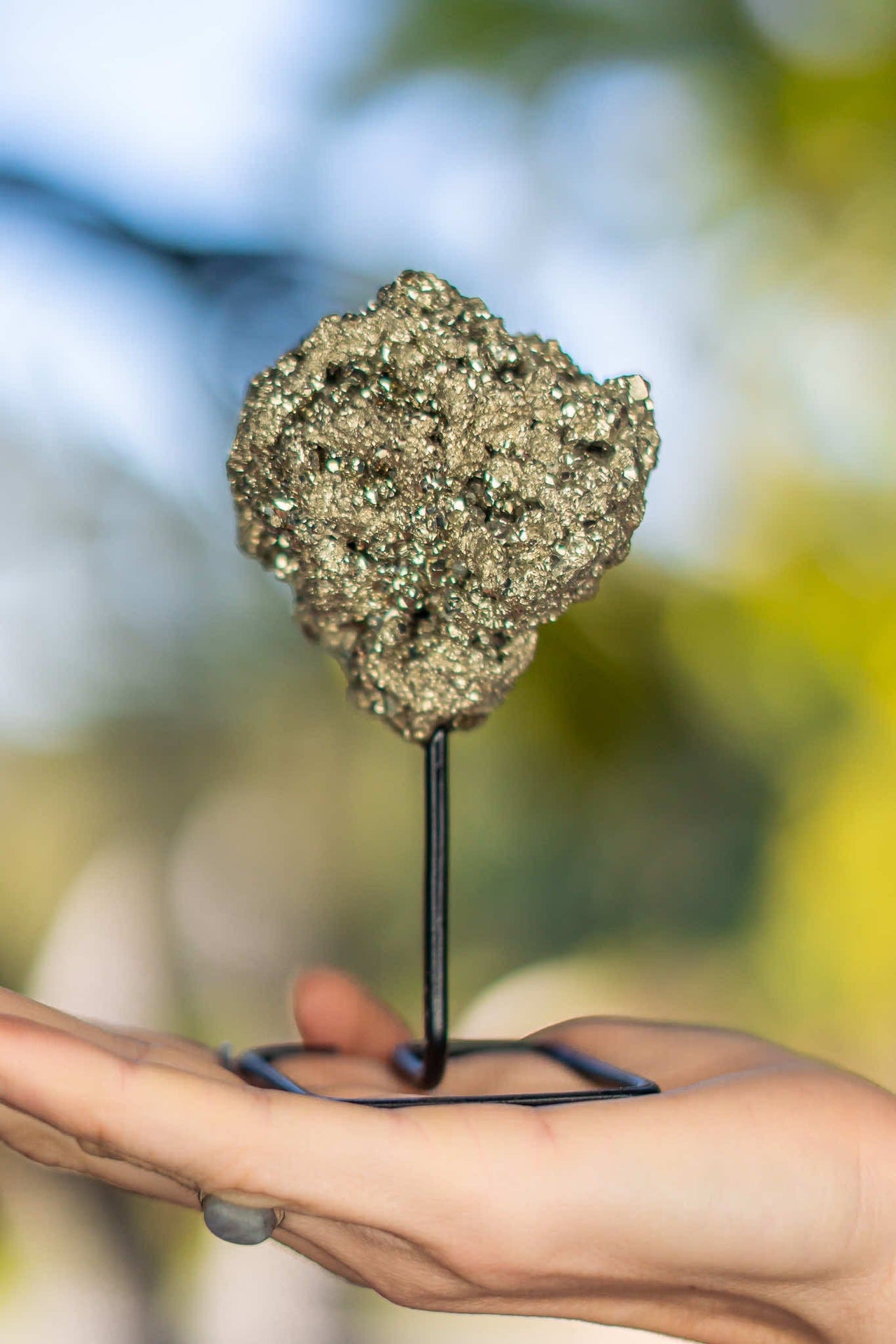 Pyrite Cluster on Stand