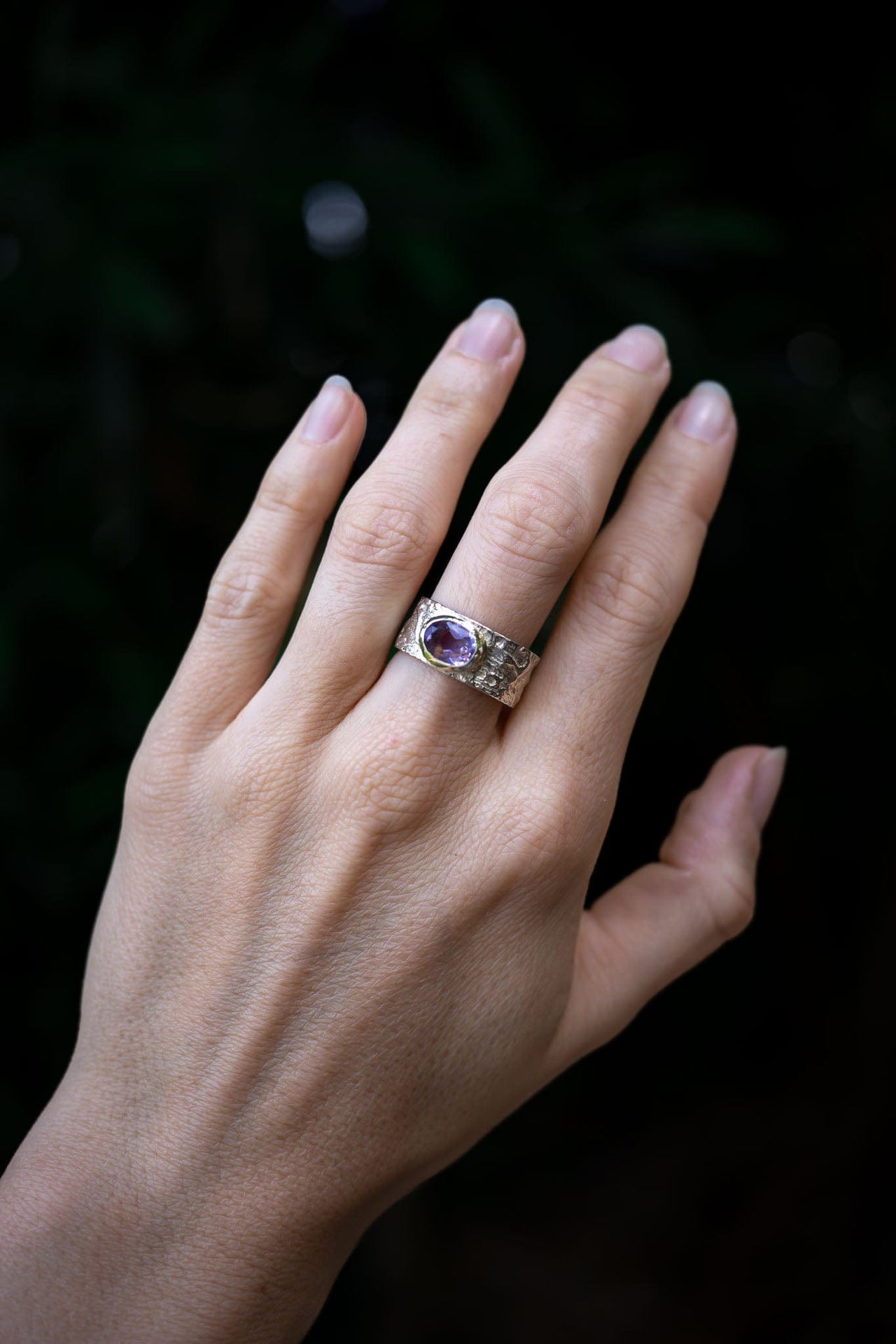 Amethyst Peace Ring