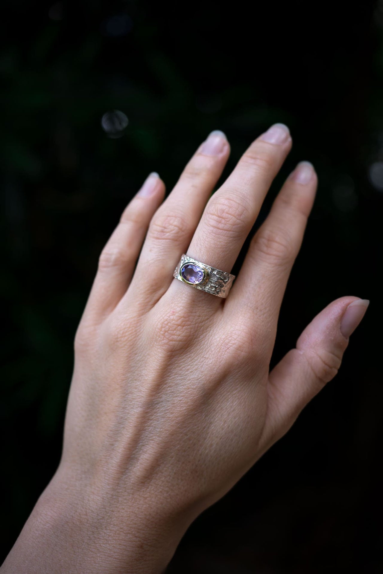 Amethyst Peace Ring