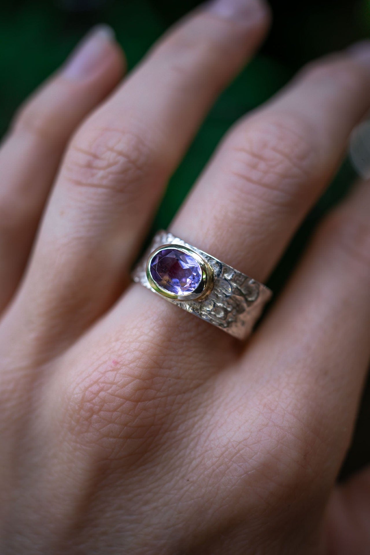Amethyst Peace Ring