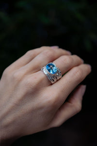 Thumbnail for Blue Topaz Expression Ring