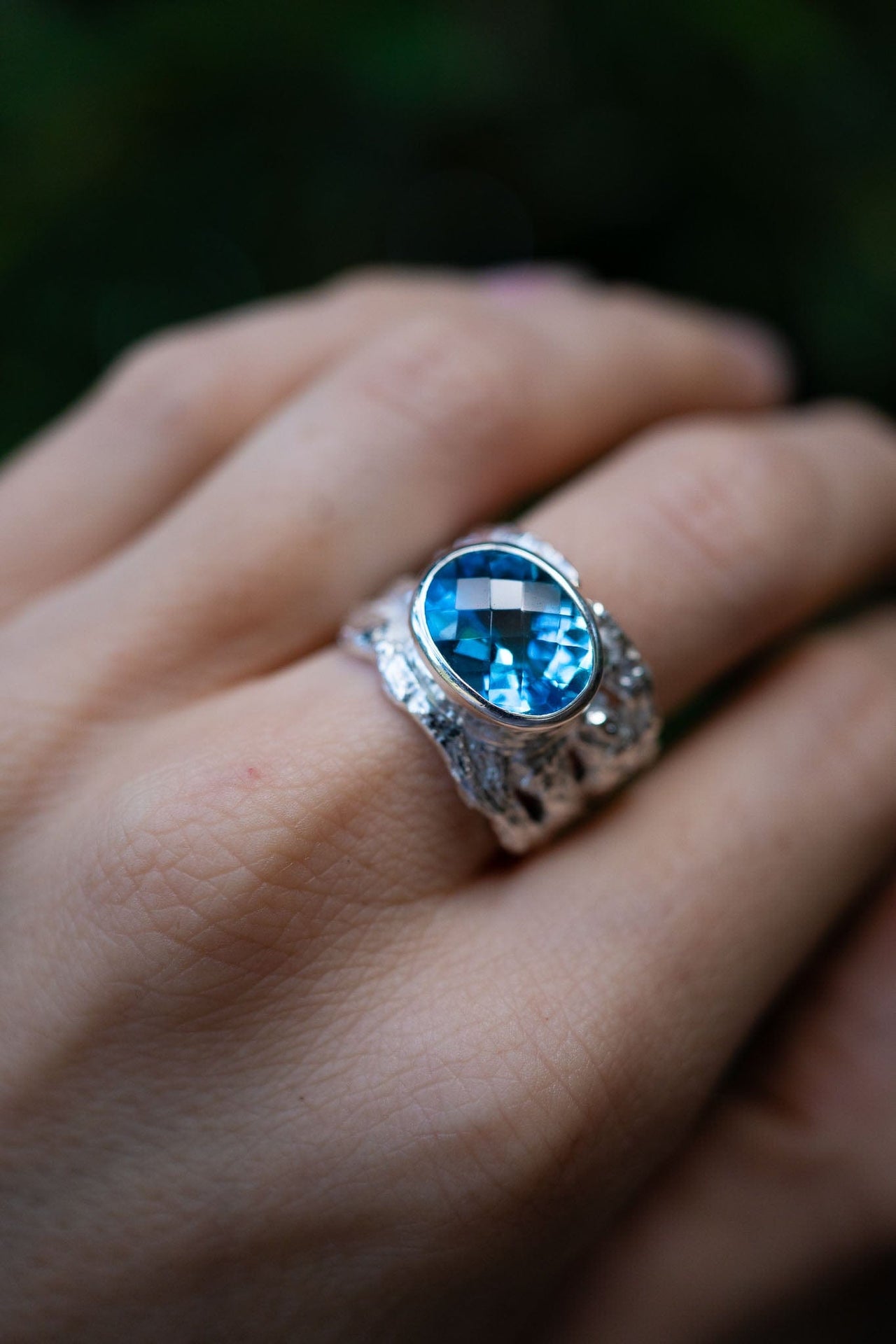 Blue Topaz Expression Ring