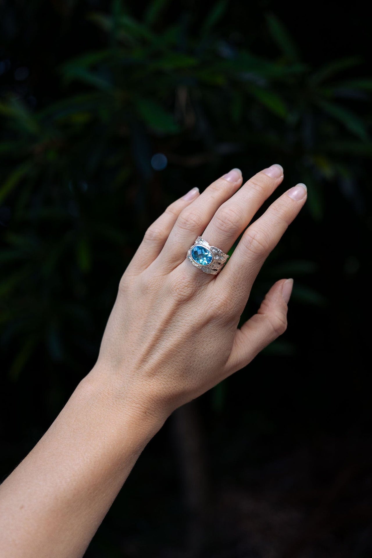 Blue Topaz Expression Ring