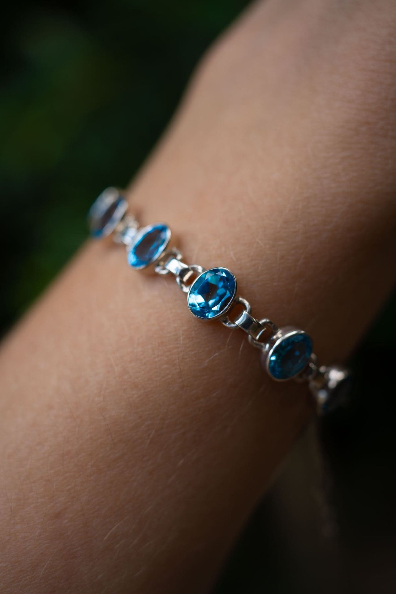 Swiss Blue Topaz Bracelet