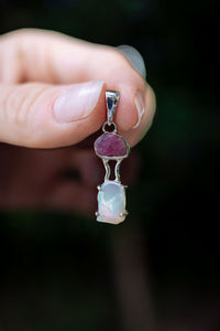 Thumbnail for Opal and Pink Tourmaline Pendant