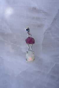 Thumbnail for Opal and Pink Tourmaline Pendant