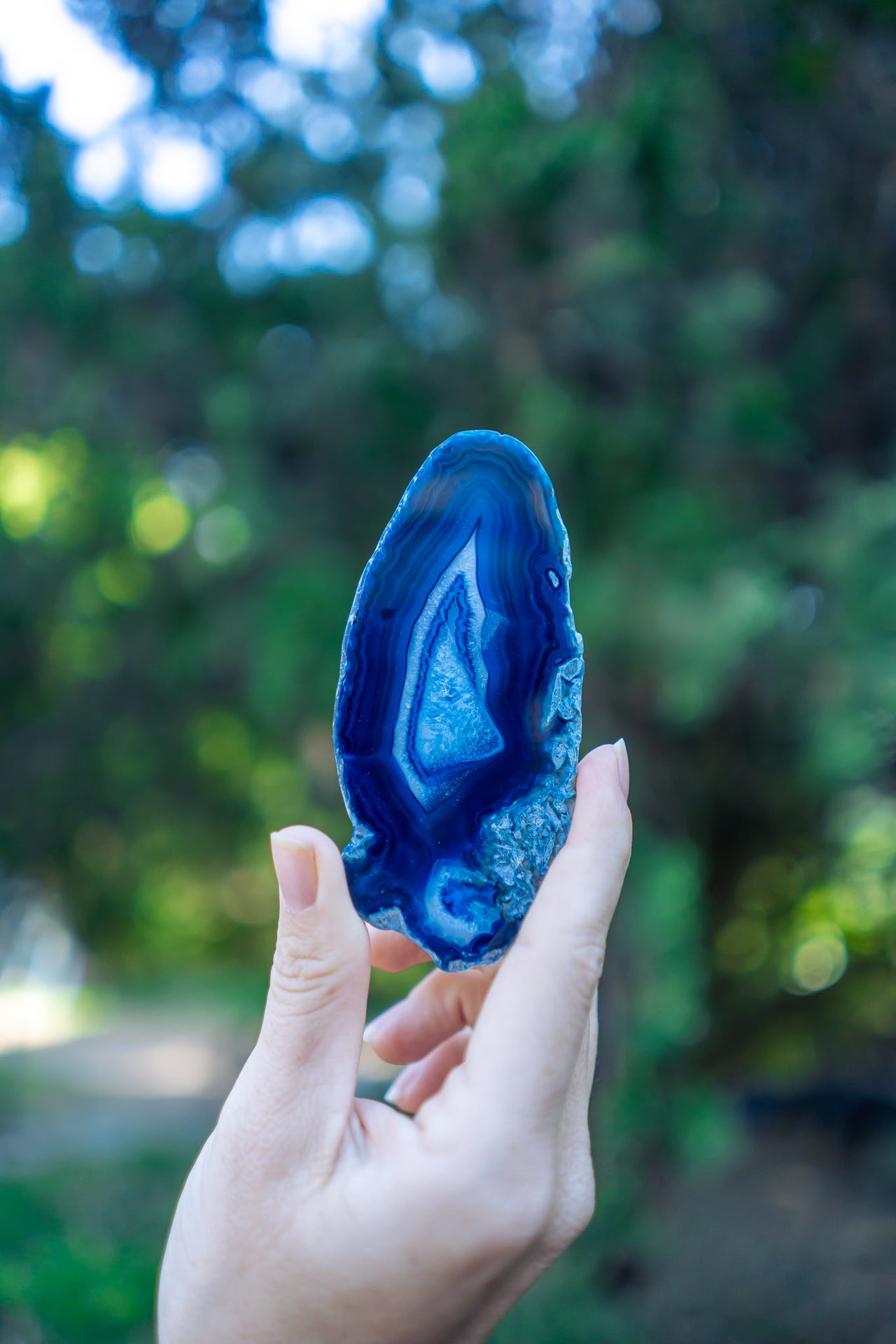 Petite Blue Agate Slice