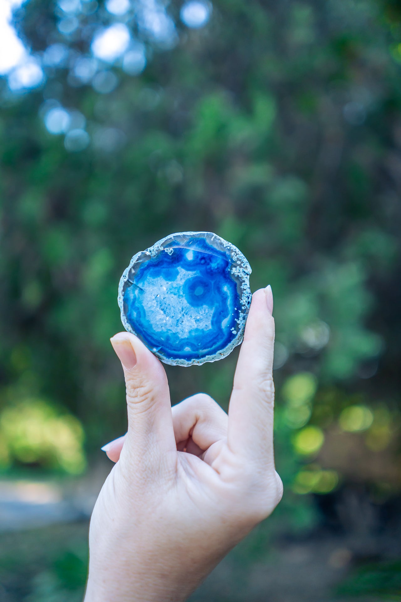 Petite Blue Agate Slice