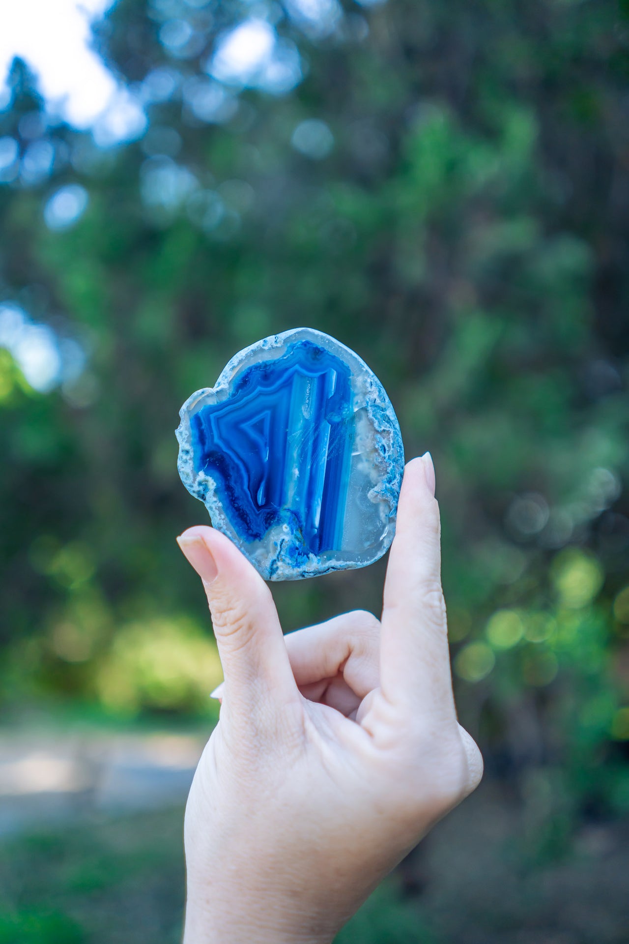 Petite Blue Agate Slice