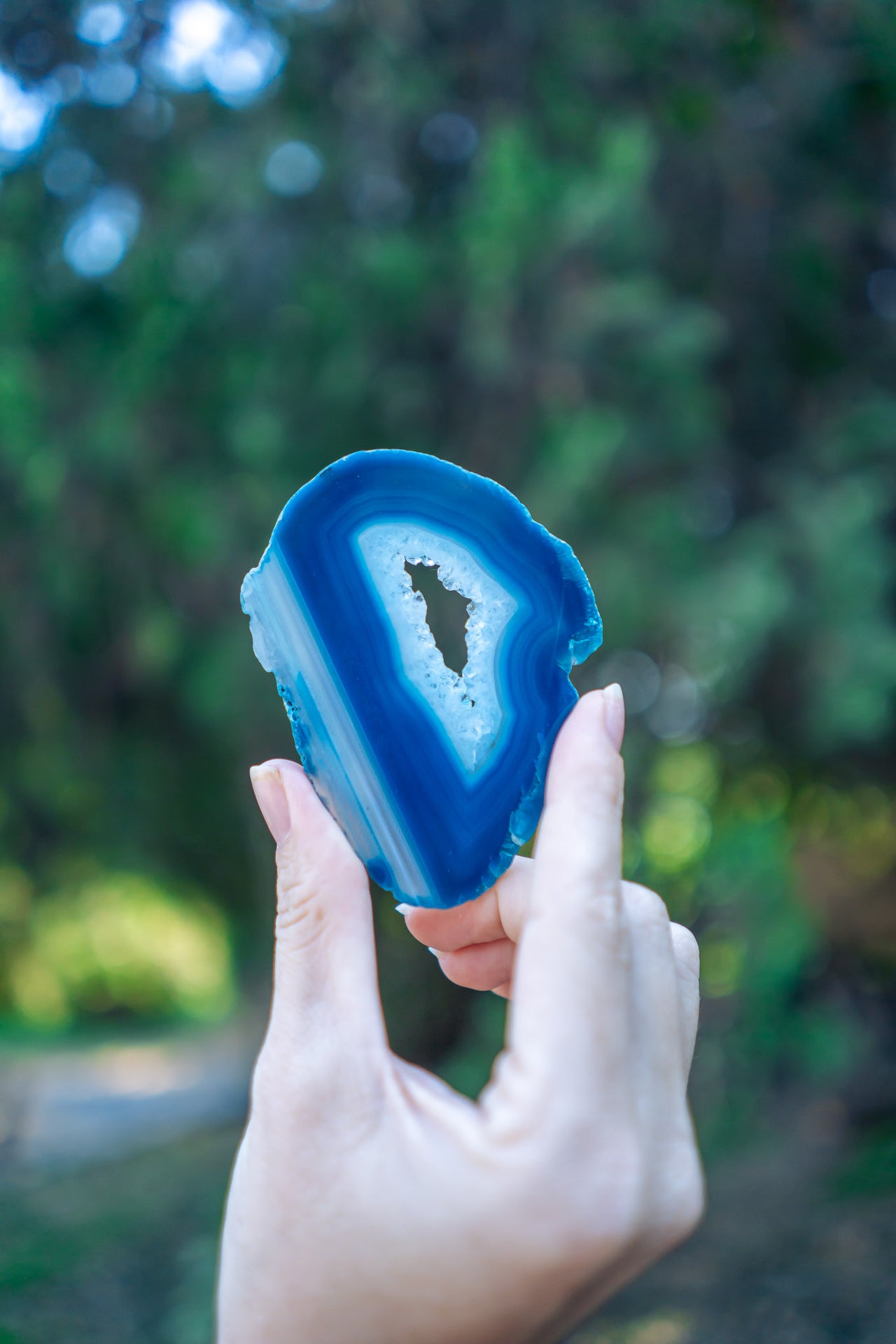 Petite Blue Agate Slice