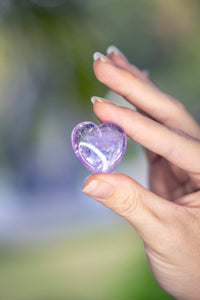 Thumbnail for Petite Amethyst Polished Heart