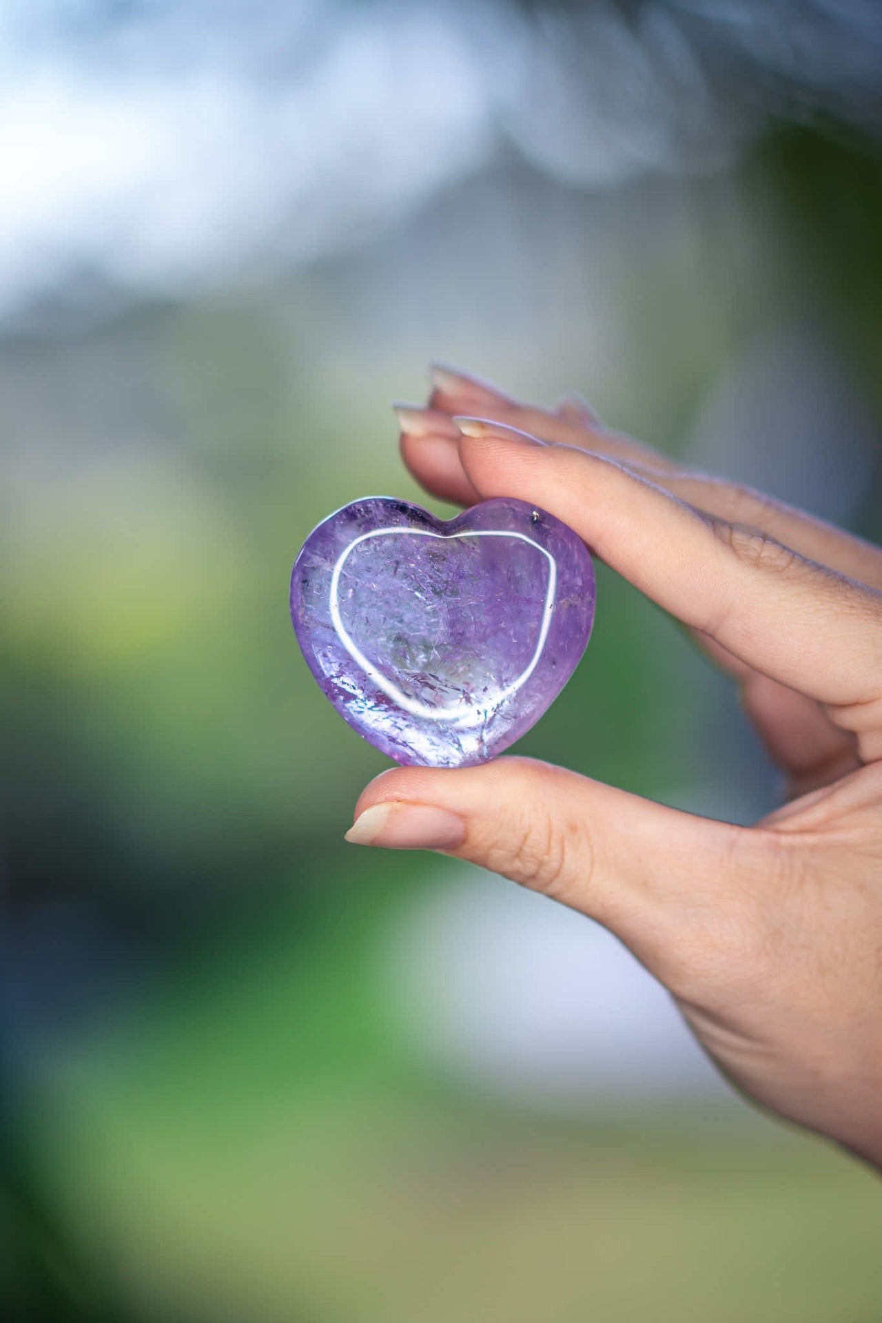 Amethyst Polished Heart
