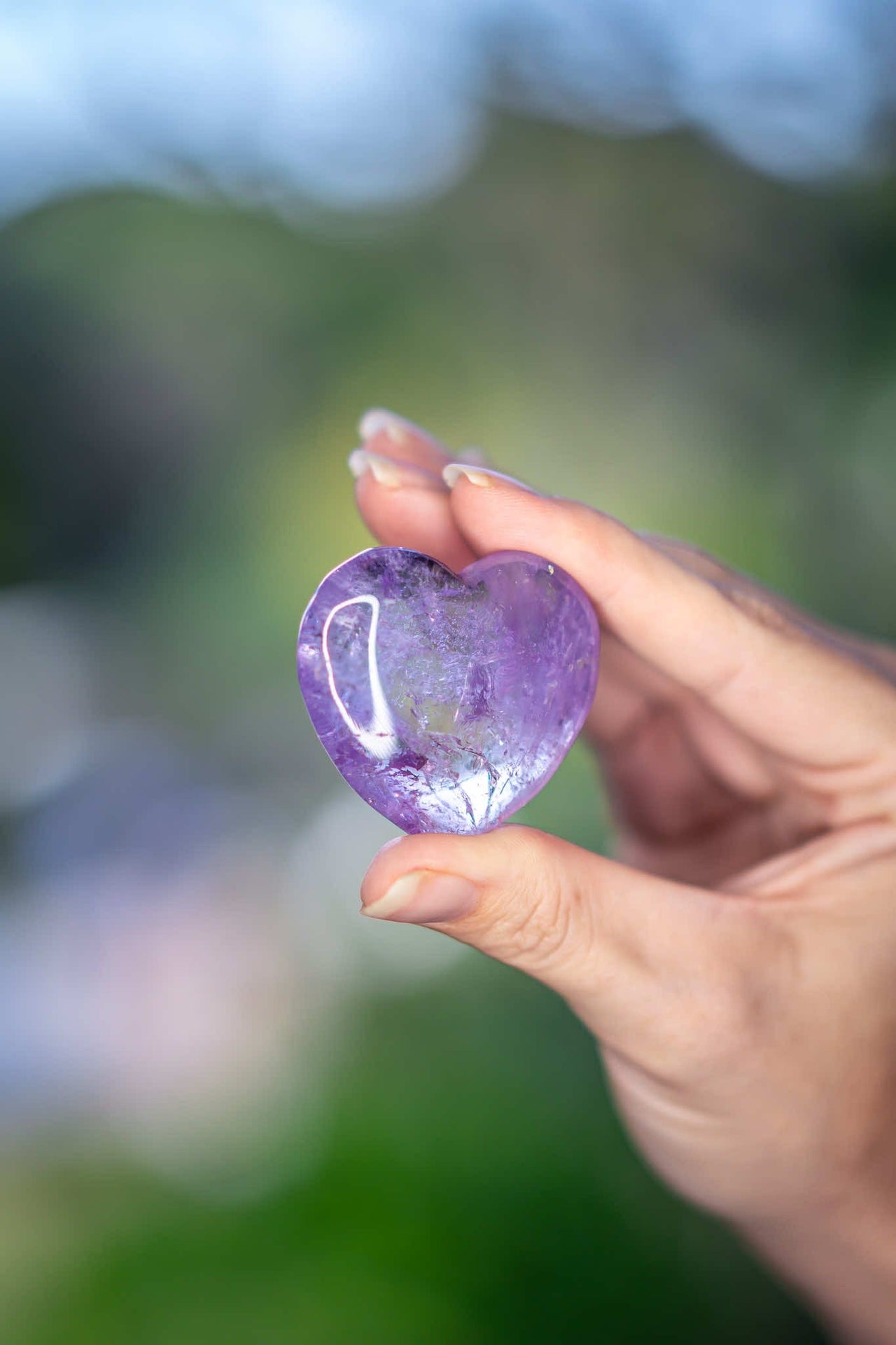 Amethyst Polished Heart