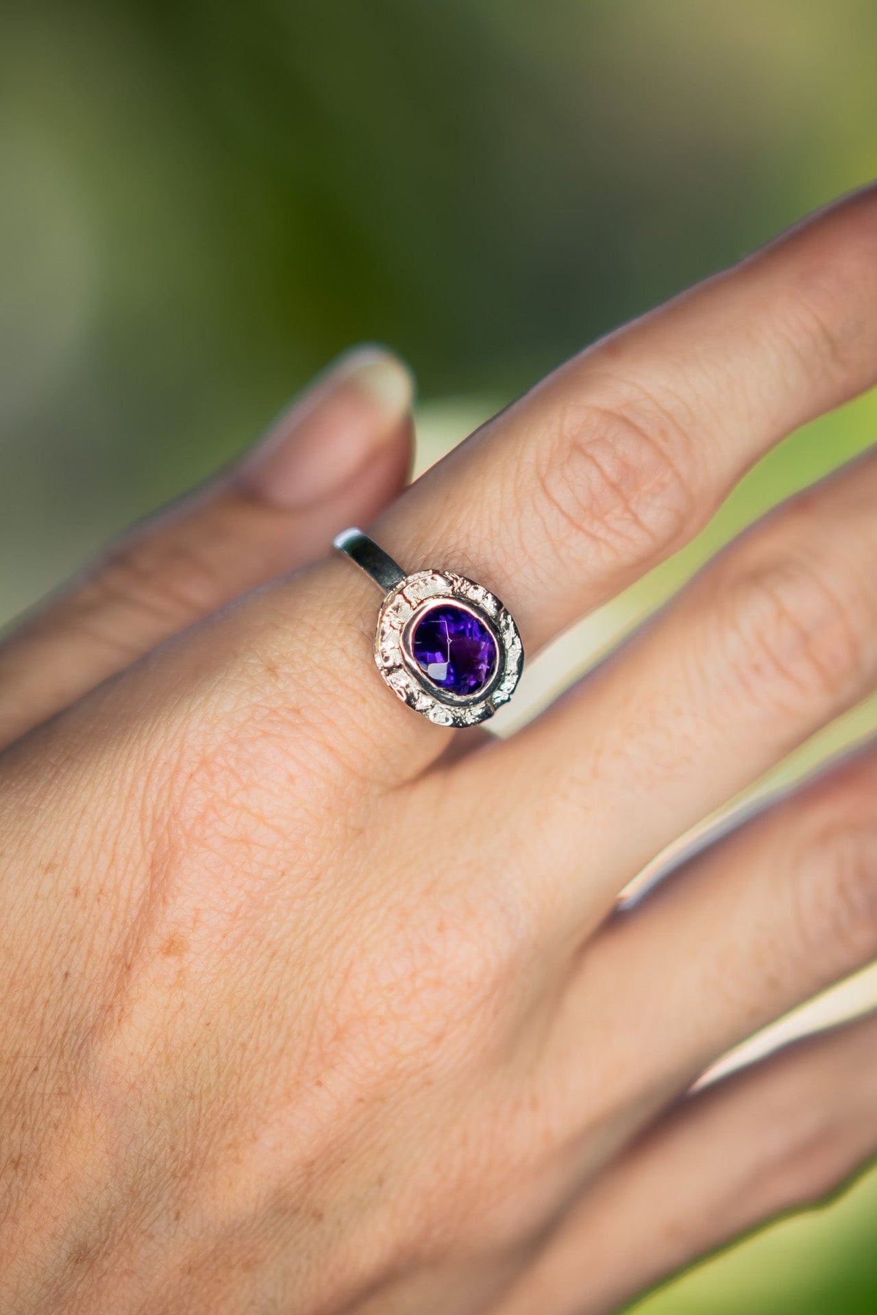 Deep Purple Amethyst Ring