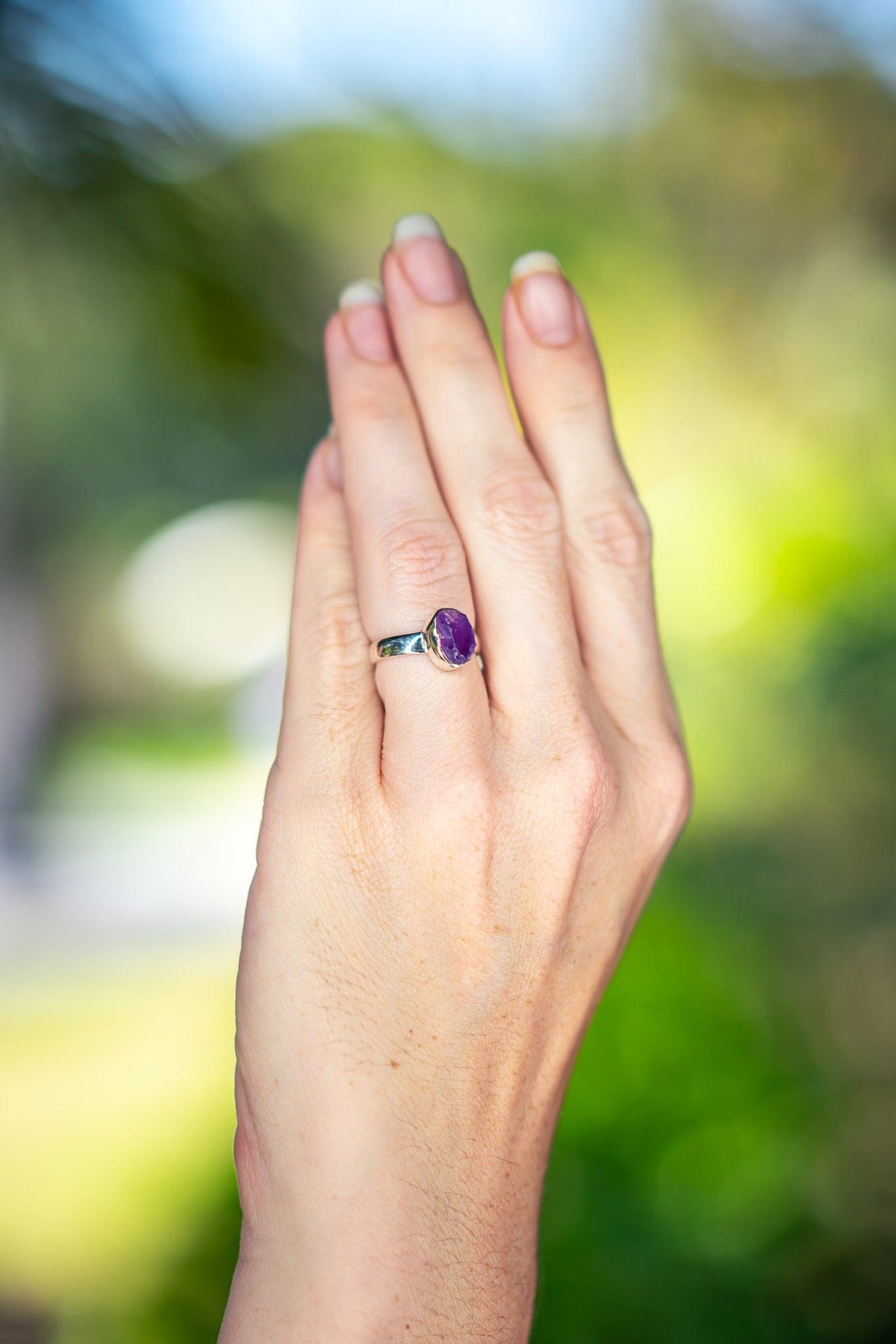 Raw Amethyst Ring