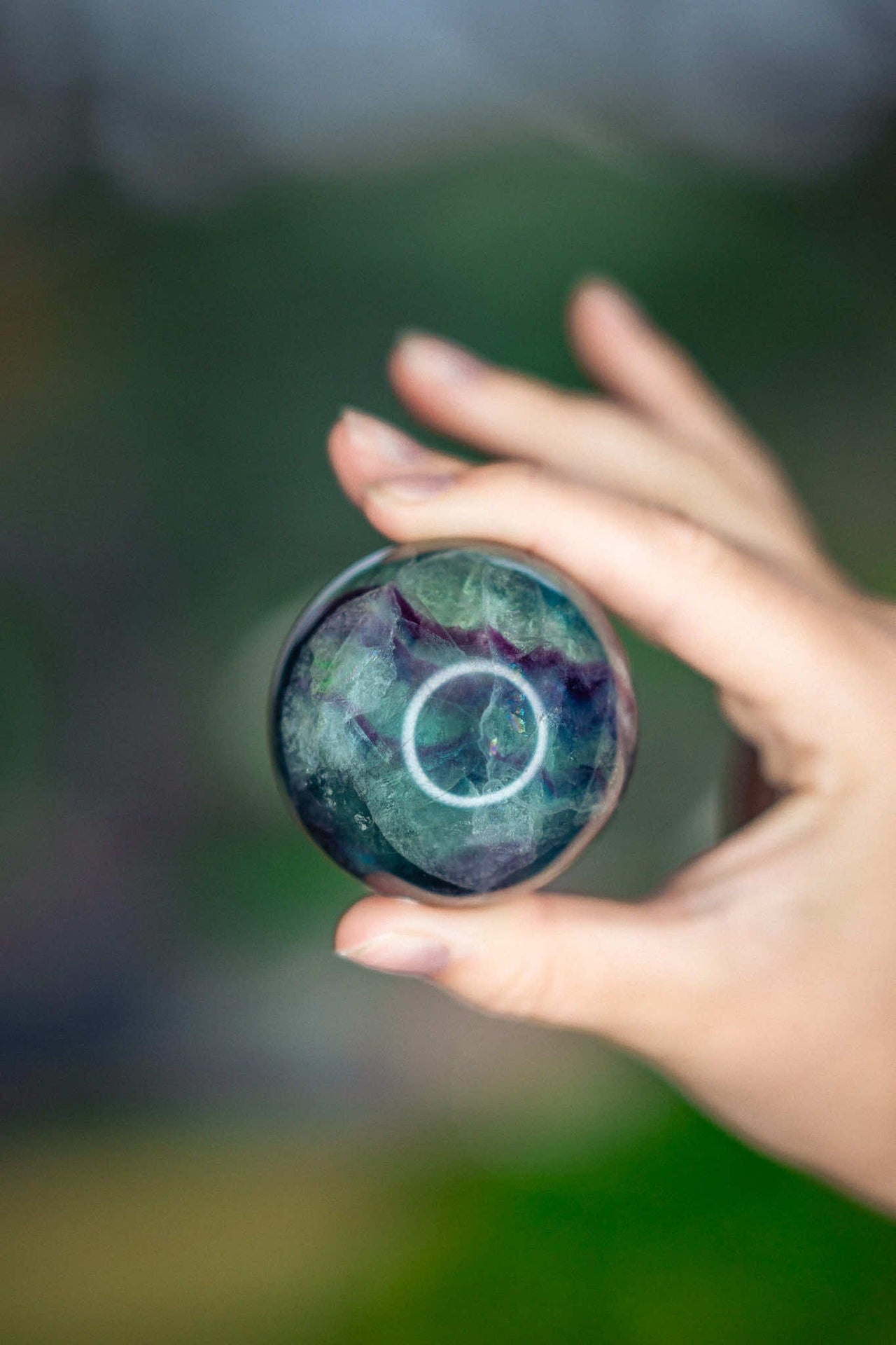 Rainbow Fluorite Sphere