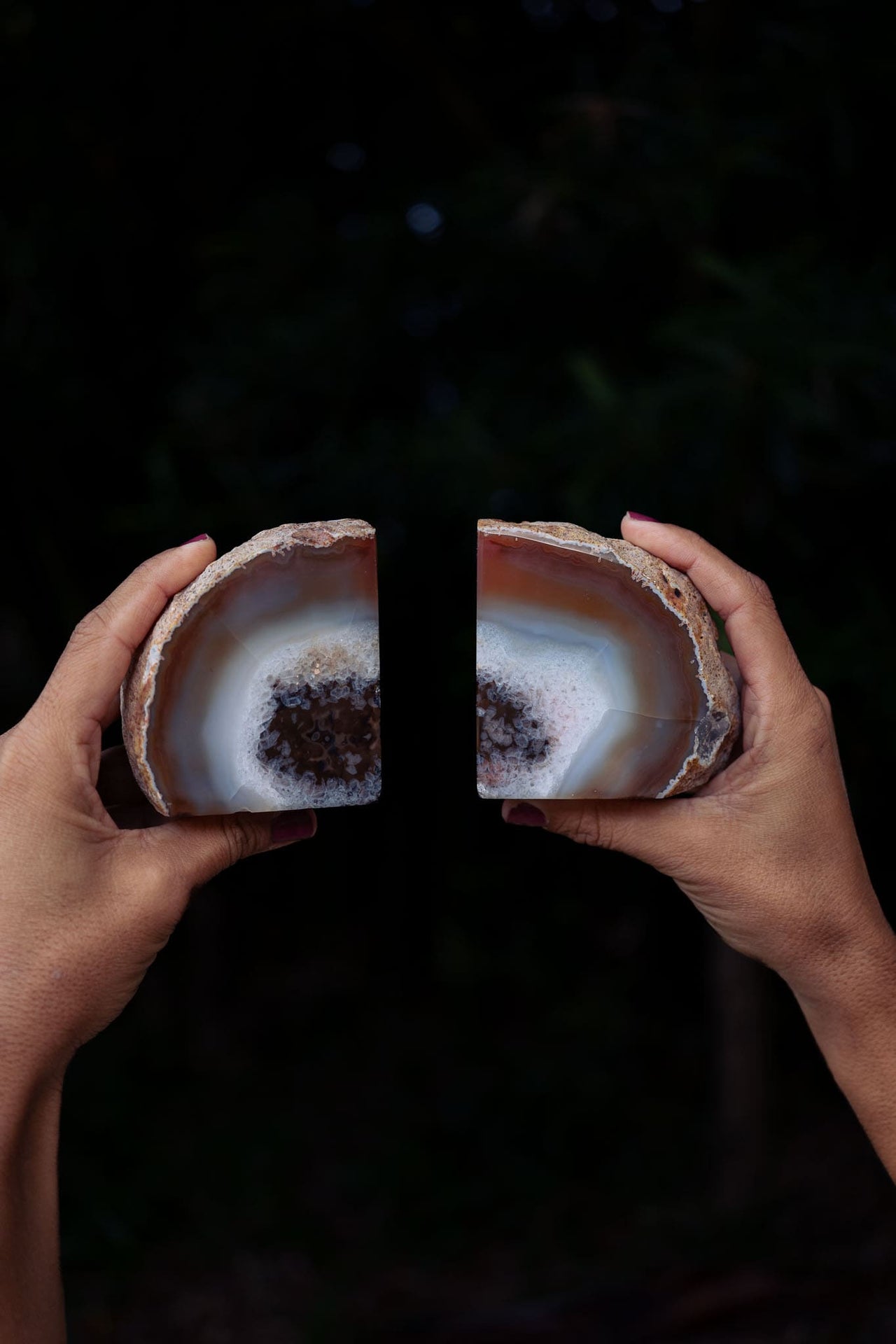 Natural Agate Bookends