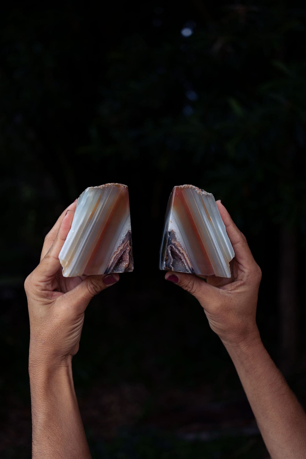 Natural Agate Bookends