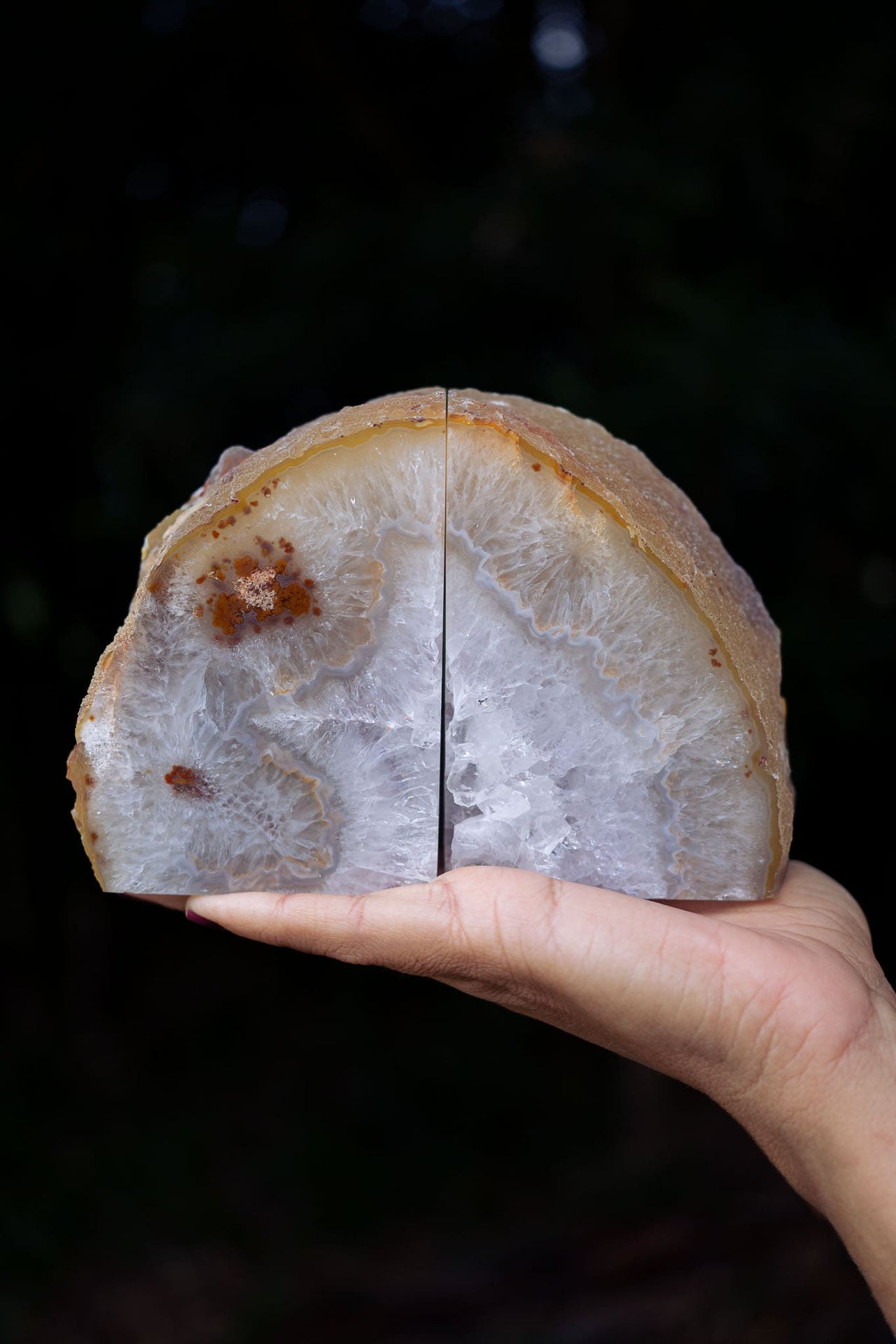 Natural Agate Bookends