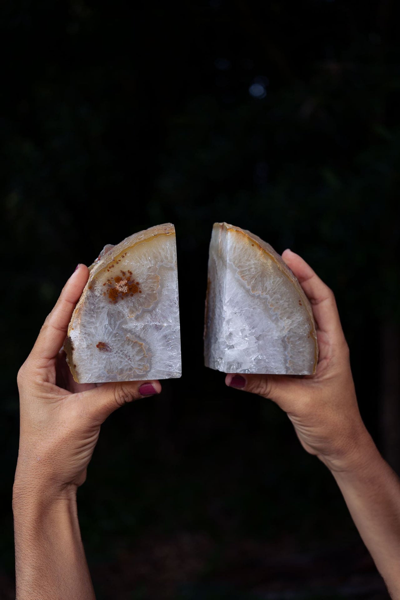 Natural Agate Bookends