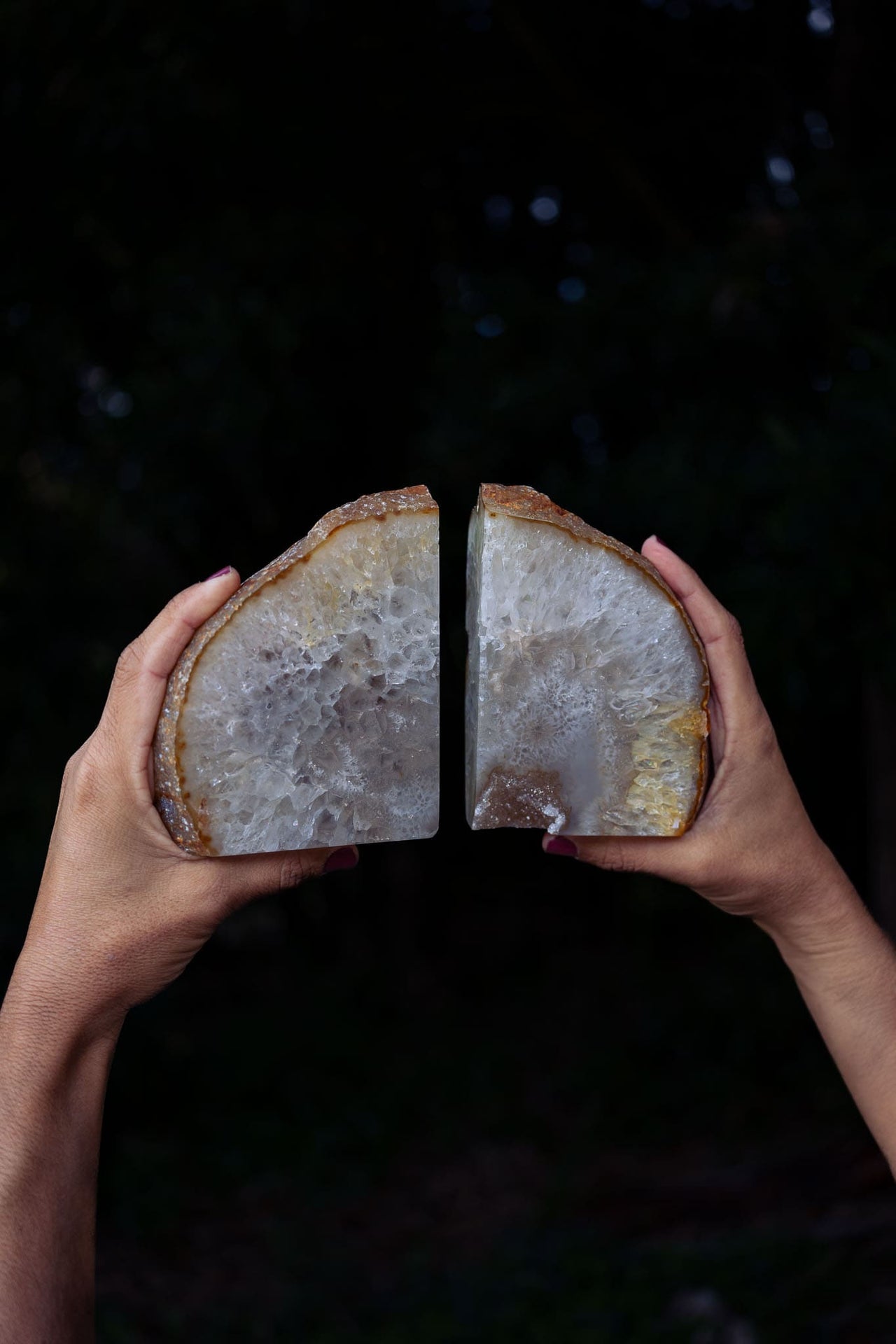 Natural Agate Bookends