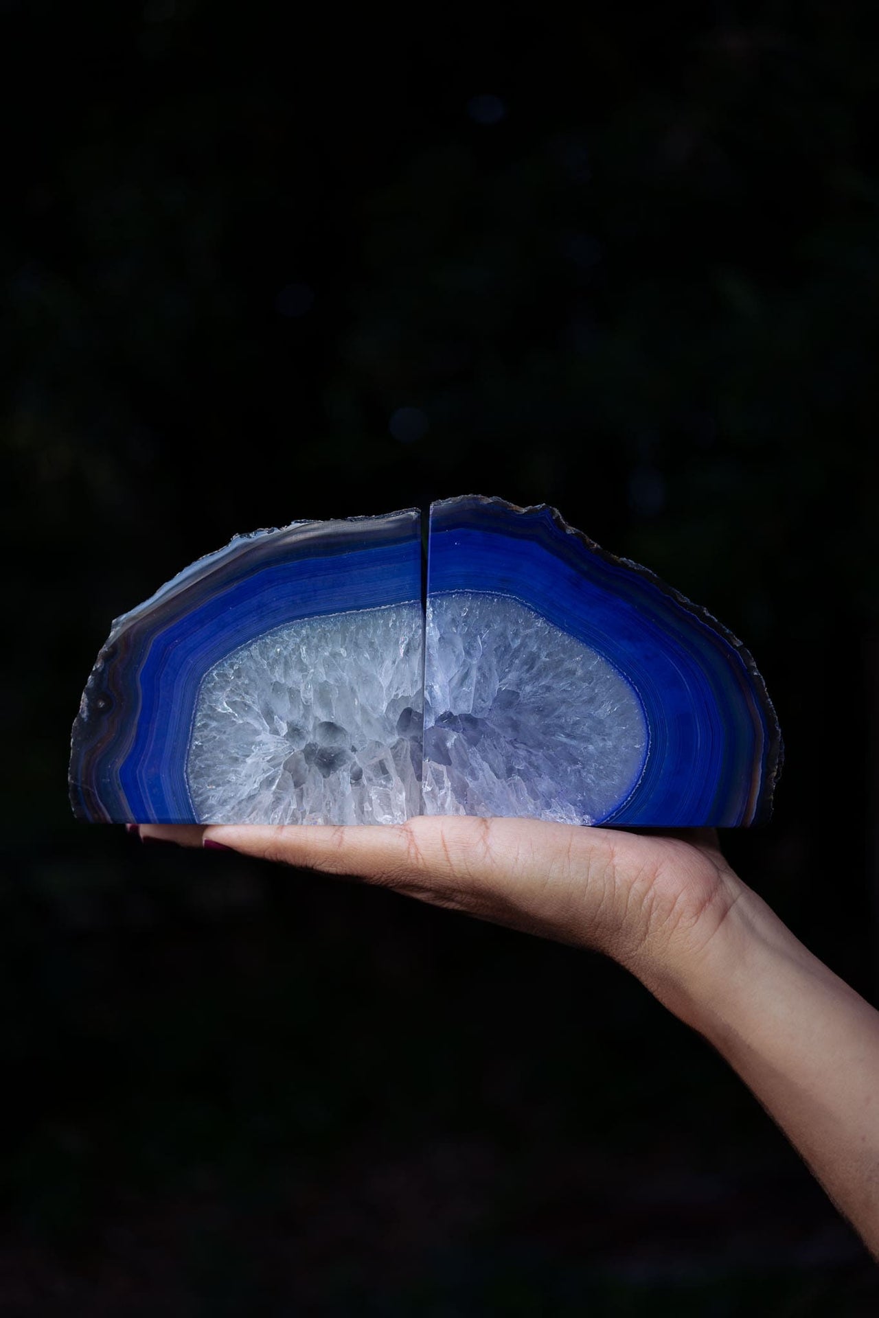 Purple Agate Bookends