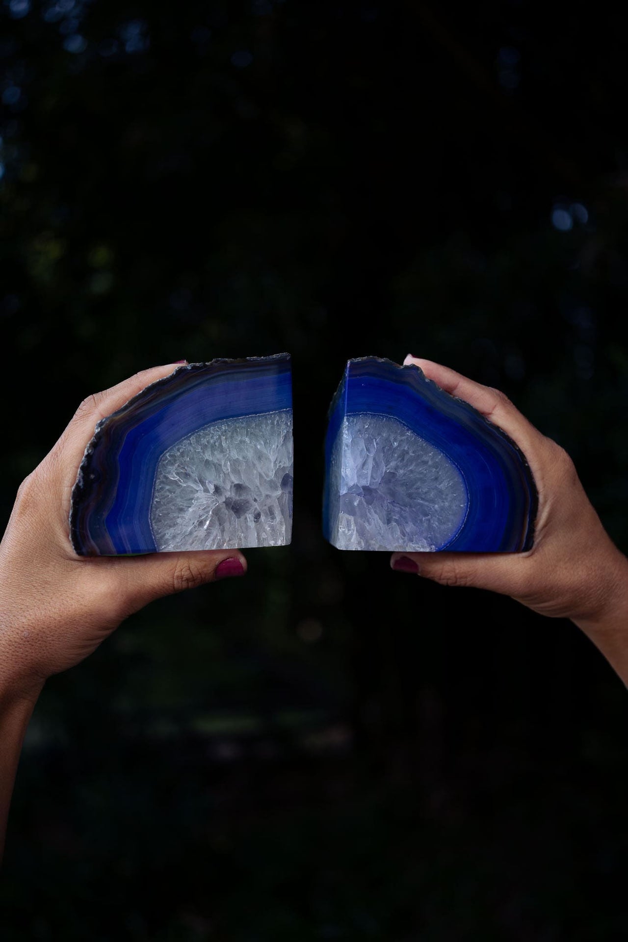 Purple Agate Bookends