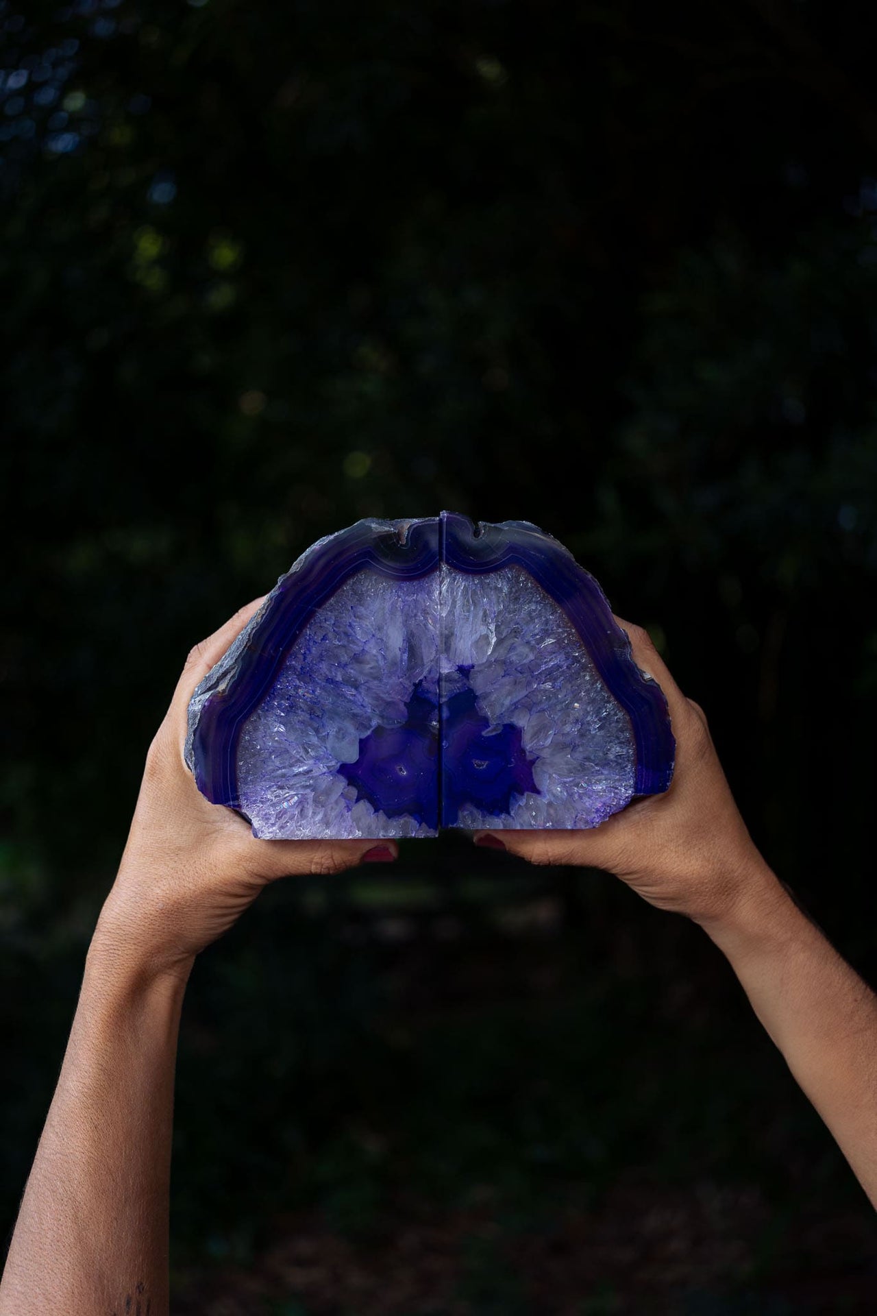 Purple Agate Bookends