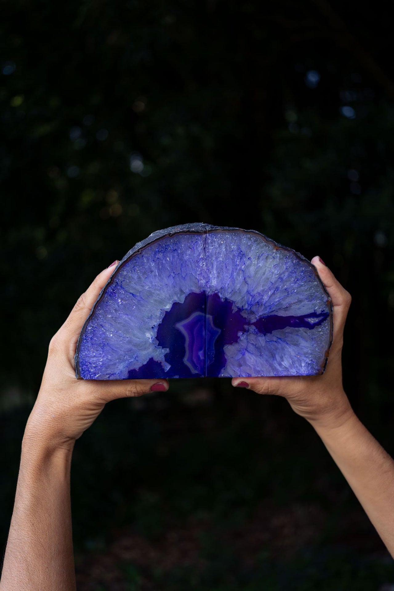 Purple Agate Bookends