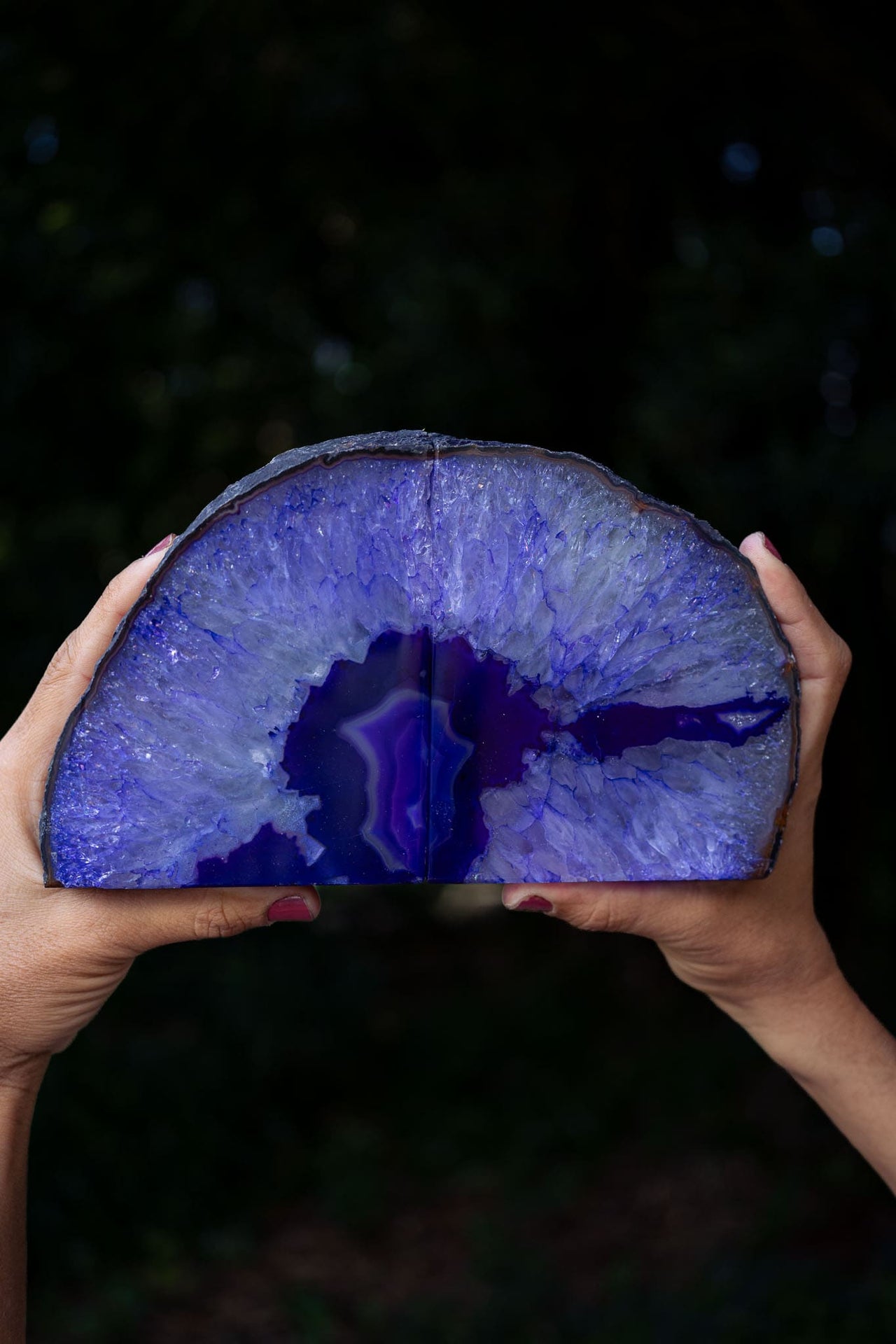 Purple Agate Bookends