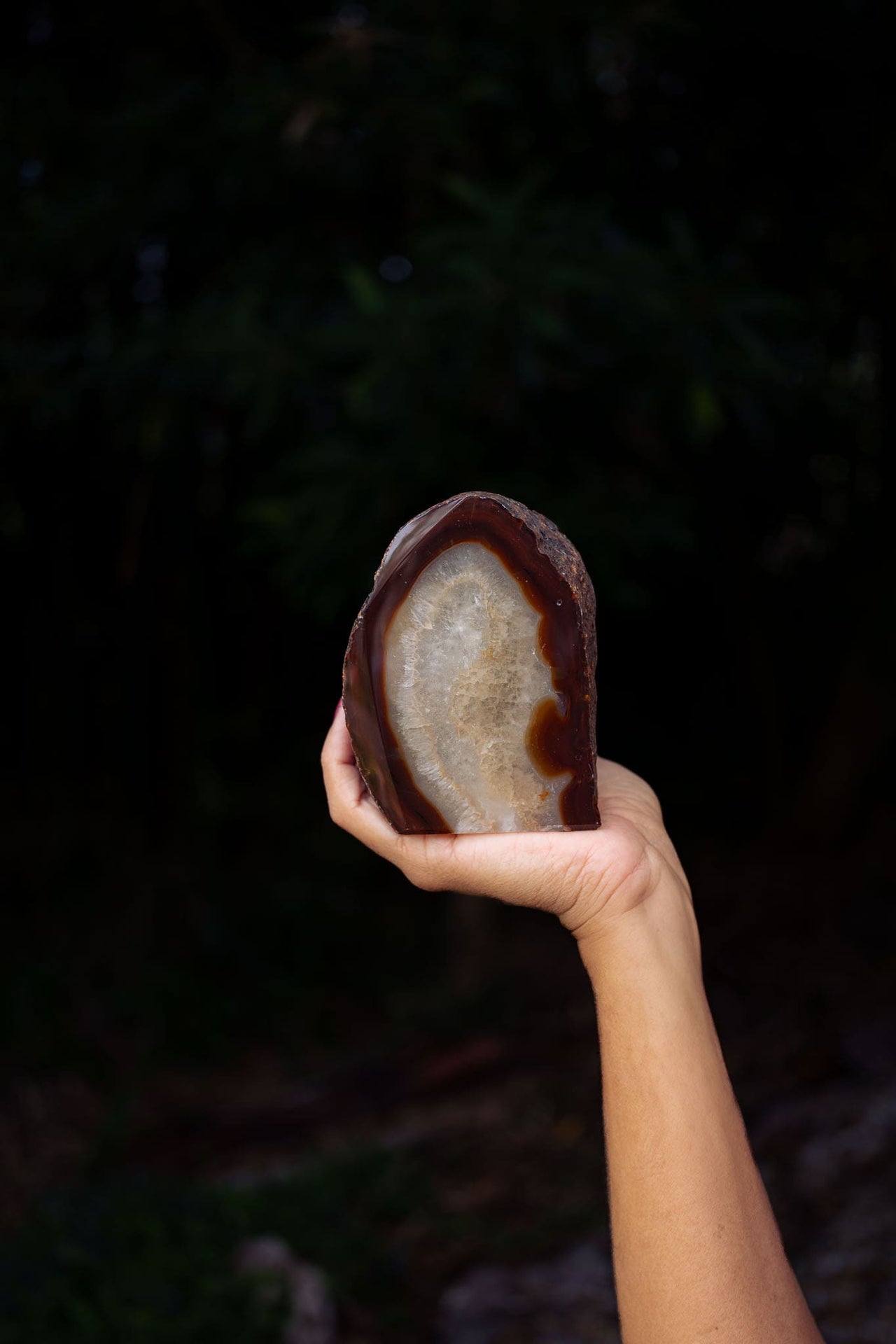 Natural Agate Candle Holder