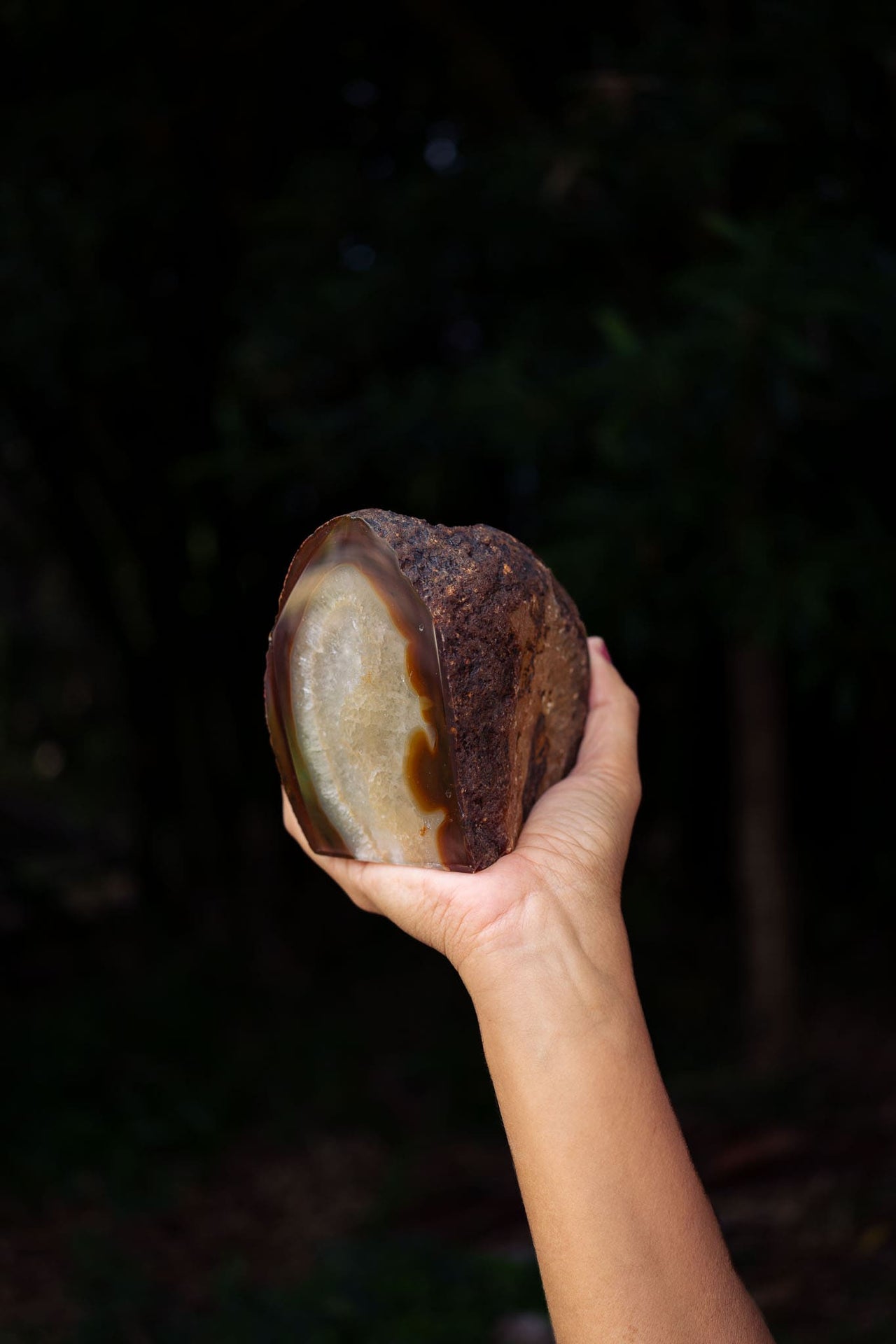 Natural Agate Candle Holder