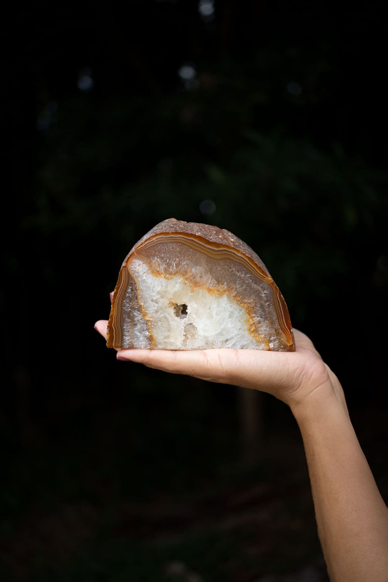 Natural Agate Candle Holder