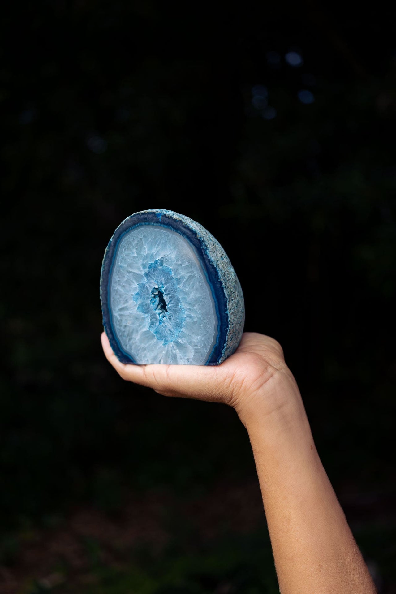 Blue Agate Candle Holder