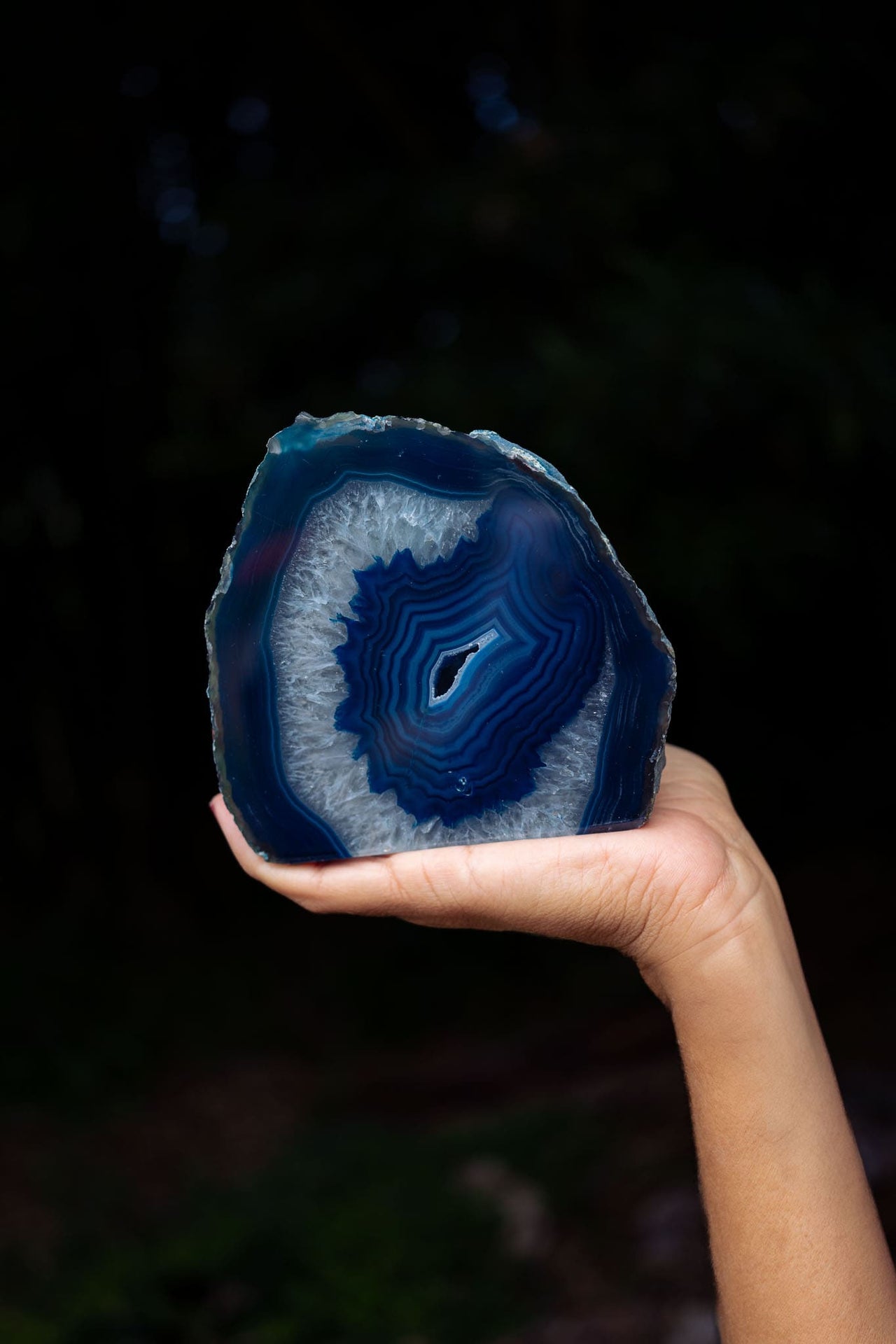 Blue Agate Candle Holder