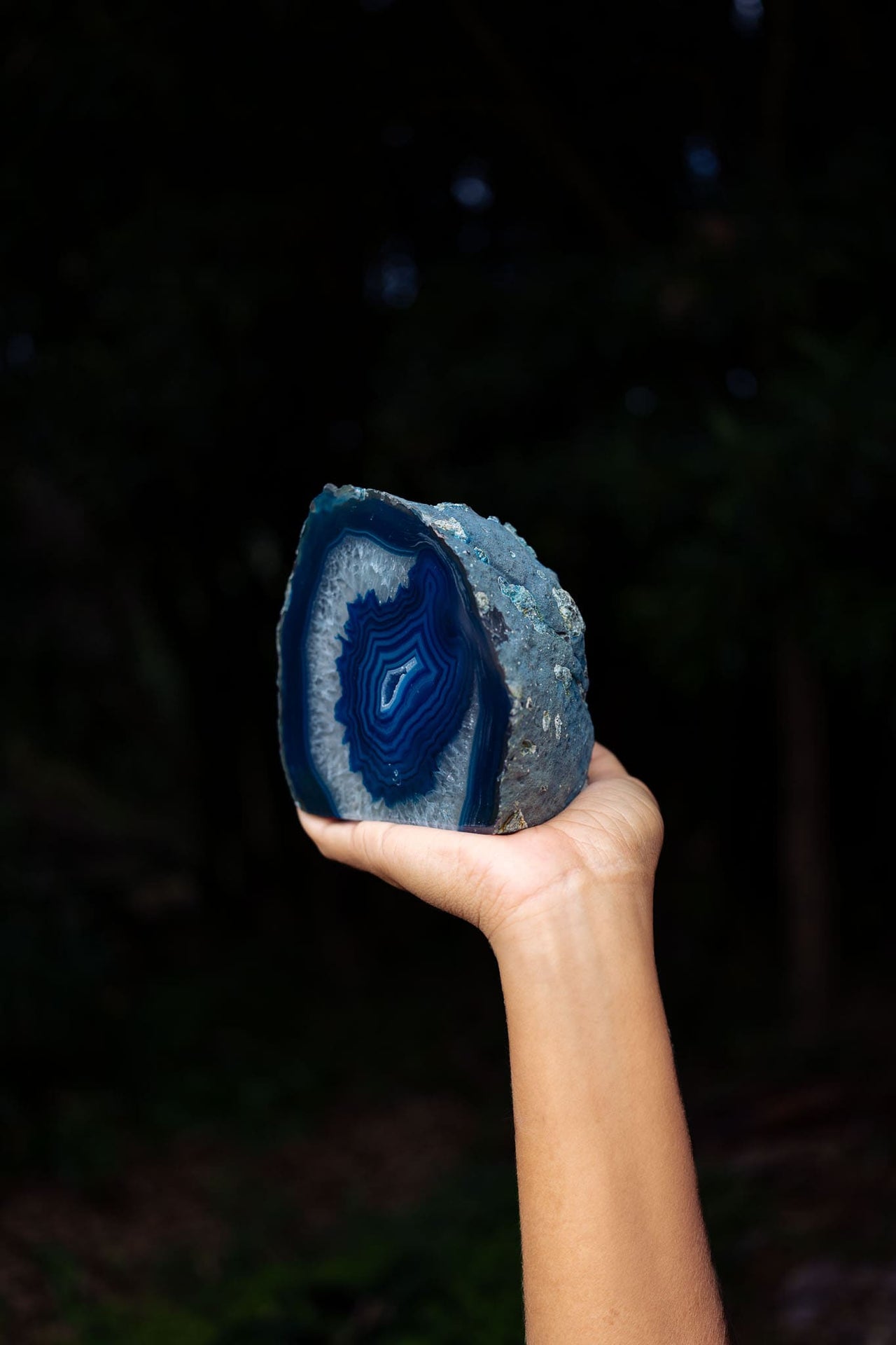 Blue Agate Candle Holder